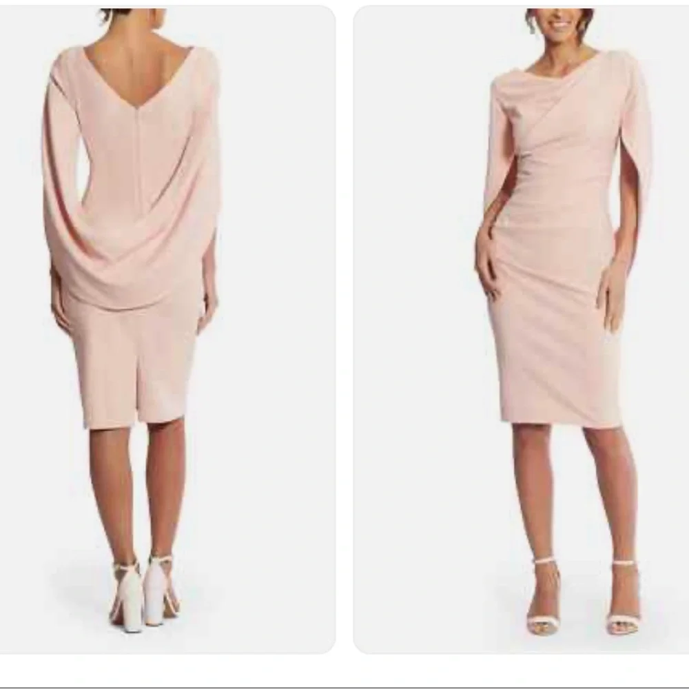 Betsy & Adam Blush Long Sleeve Dress - Picture 2 of 6